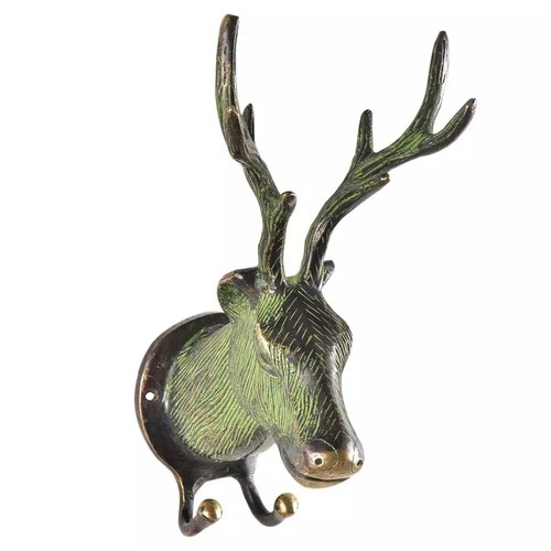 Antique patina look brass deer - patina,