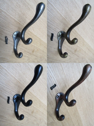 Antler hat coat hooks - antler, cast