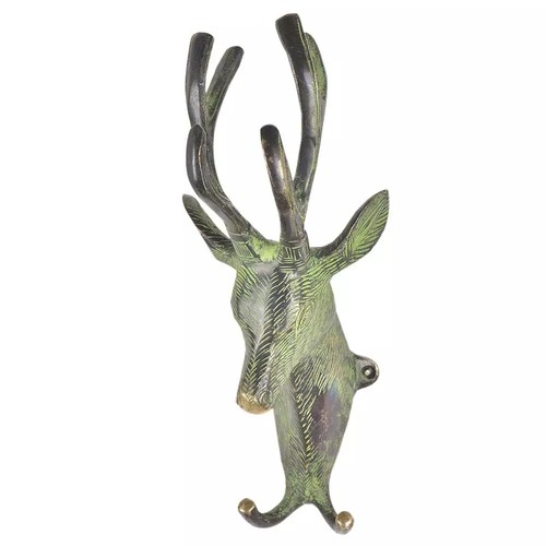Antique patina look brass - patina, deer