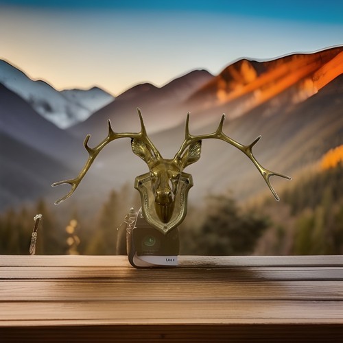 Vtg brass deer head - 10,