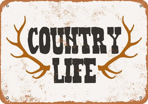 Metal sign country life - country,