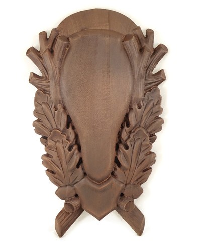 Wooden base shield trophy - wooden,