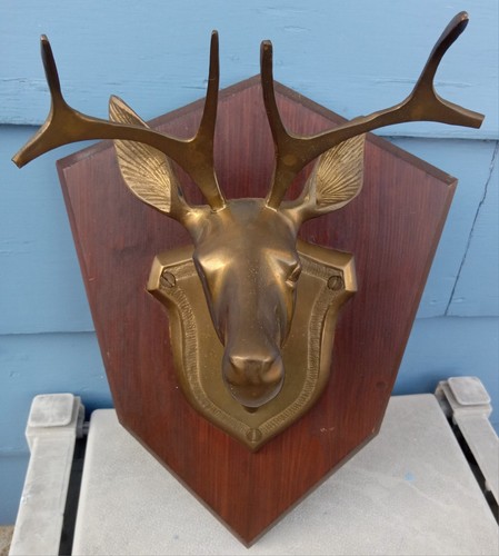 Vintage brass deer - brass,