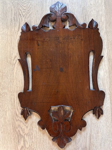 Vintage carved wall plaque - carved, (