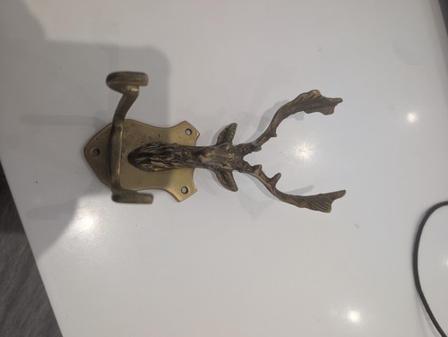 Vintage brass stag - brass, head