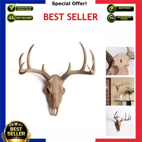 Rustic resin deer - head, wall